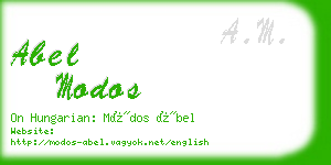 abel modos business card